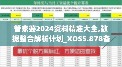 管家婆2024资料精准大全,数据整合解析计划_XOS5.878备用版