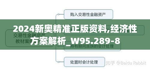 2024新奥精准正版资料,经济性方案解析_W95.289-8