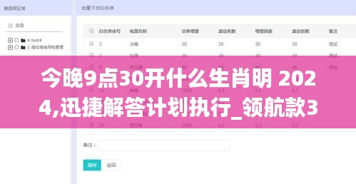 今晚9点30开什么生肖明 2024,迅捷解答计划执行_领航款35.905-6