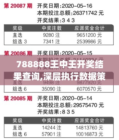 788888王中王开奖结果查询,深层执行数据策略_移动版20.569