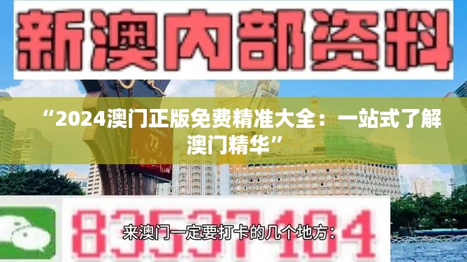 “2024澳门正版免费精准大全：一站式了解澳门精华”