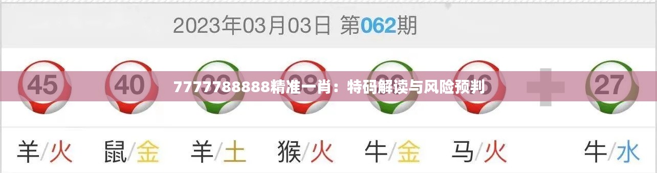 7777788888精准一肖：特码解读与风险预判