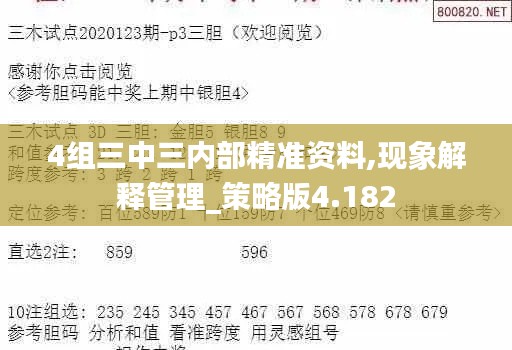 4组三中三内部精准资料,现象解释管理_策略版4.182