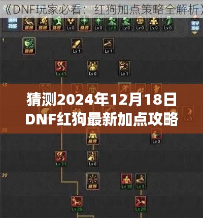 2024年DNF红狗最新加点攻略，技能强化与属性配置详解