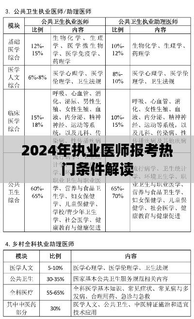 2024年执业医师报考热门条件深度解析
