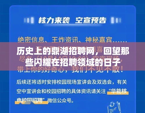 回望鼎湖招聘网辉煌历程，招聘领域的闪耀岁月