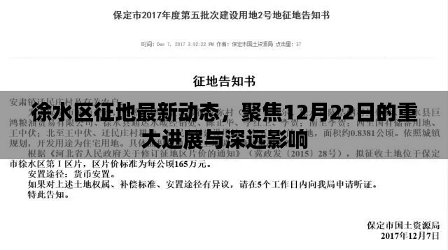 徐水区征地最新动态揭秘，12月22日重大进展及其深远影响