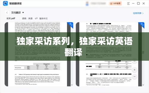 独家采访系列，独家采访英语翻译 