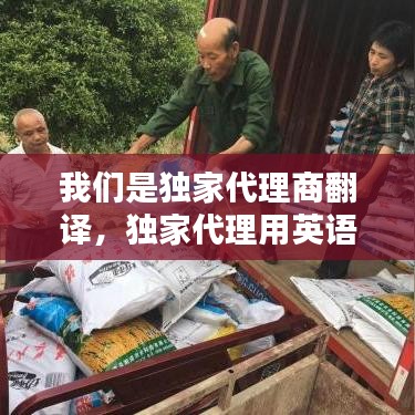 我们是独家代理商翻译，独家代理用英语怎么说 