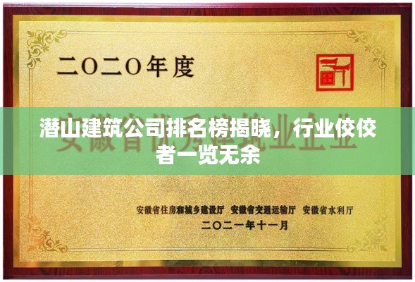 潜山建筑公司排名榜揭晓，行业佼佼者一览无余