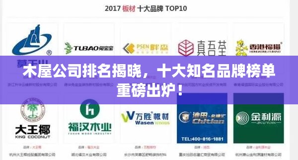木屋公司排名揭晓，十大知名品牌榜单重磅出炉！