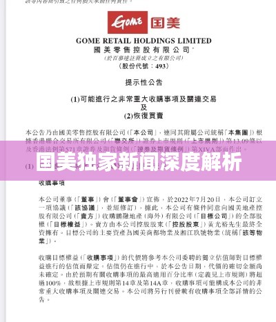 国美独家新闻深度解析