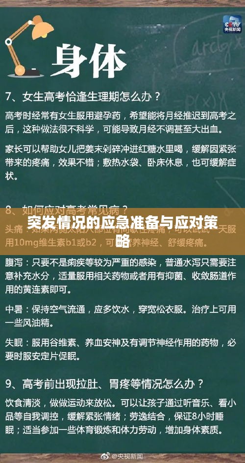 突发情况的应急准备与应对策略
