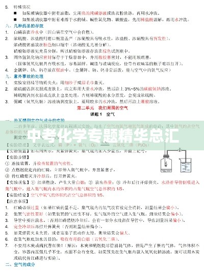 中考化学专题精华总汇