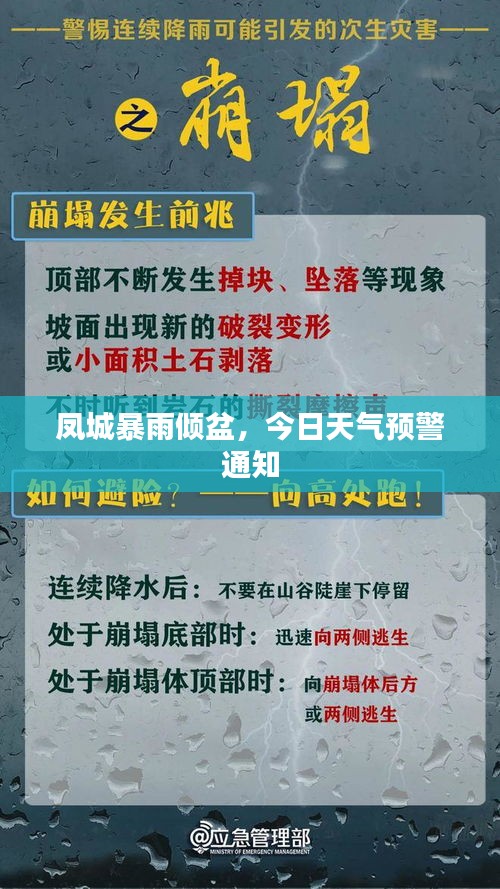 凤城暴雨倾盆，今日天气预警通知